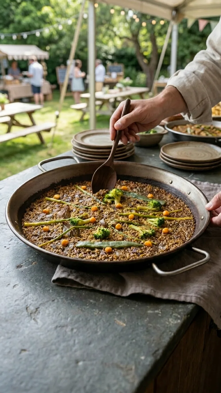 Paella para fiestas patronales en Navarra
